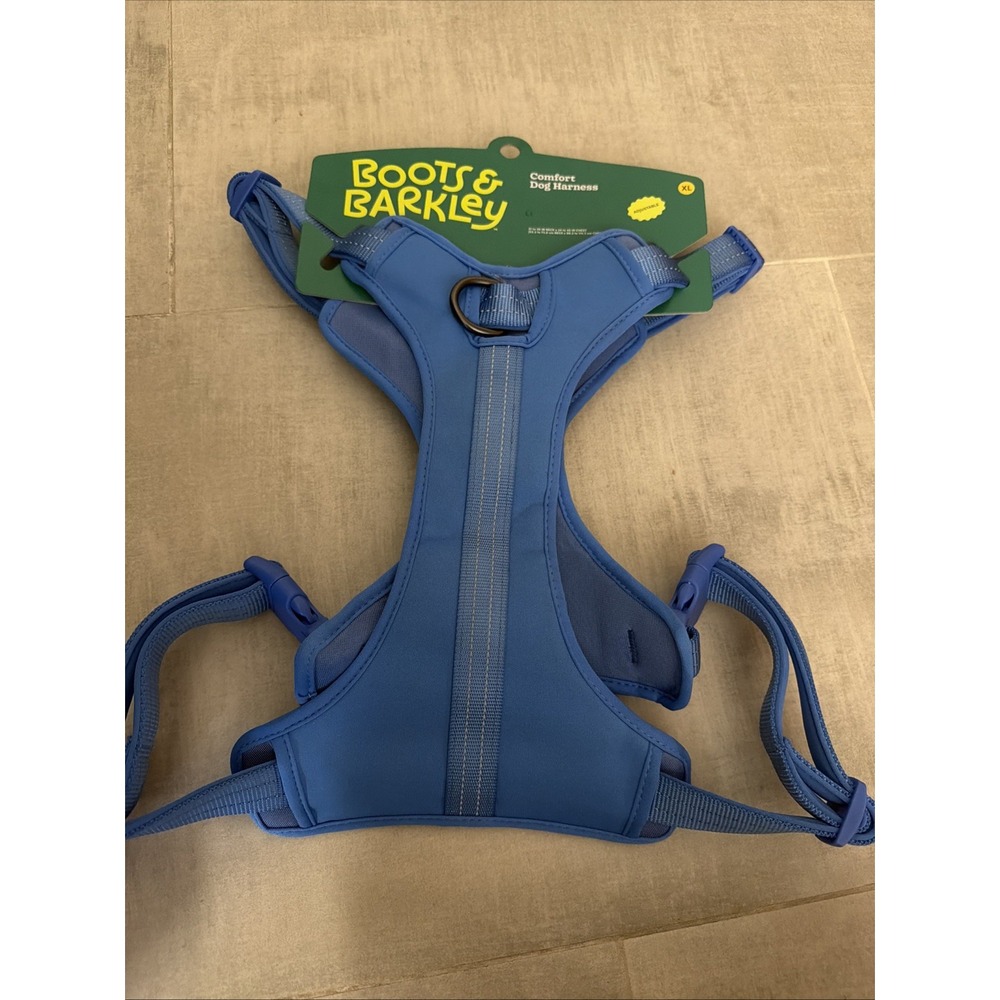 Boots & Barkley Dog Harness Extra Large XL Blue New Reflective Comfort Padded